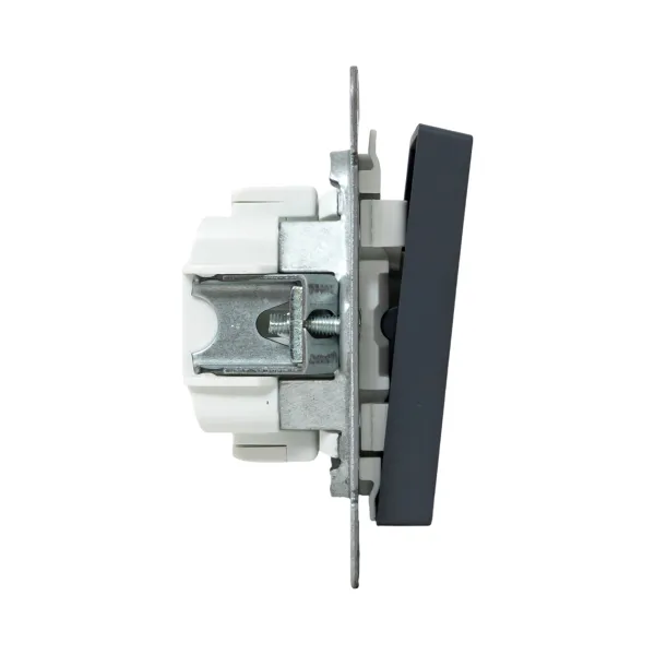 Механизм выключателя, одноклавишный, кнопочный, графит Эпика EKF