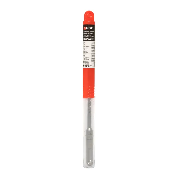 Бур по бетону SDS-plus 8х210 мм (4 резца) EKF Professional