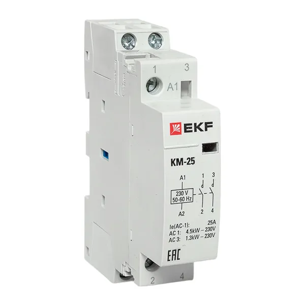 Контактор модульный КМ 25А 2NО (1 мод.) EKF PROxima