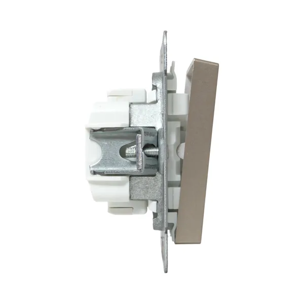 Механизм выключателя, одноклавишный, кнопочный, шампань Эпика EKF