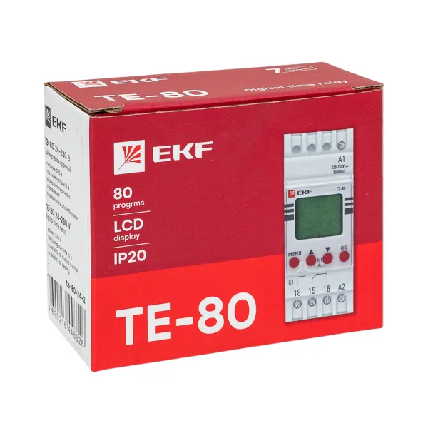 Таймер электронный двухканальный ТЭ-80 24-230В EKF
