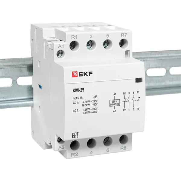Контактор модульный КМ 25А 2NО+2NC (3 мод.) EKF PROxima