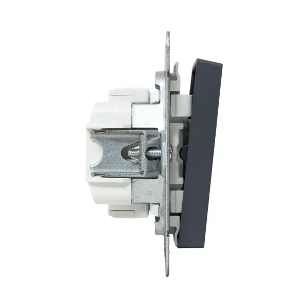 Механизм выключателя, одноклавишный, проходной, графит Эпика EKF