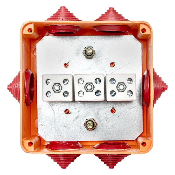 Коробка огнестойкая E90 100х100х50мм, с клеммником 6 полюсов 1,5-2,5 мм2 IP55 EKF