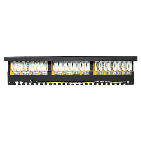 Патч-панель TERACOM PRO 19'' Cat.5E 1U полный экран STP 24 порта RJ-45 Dual IDC с органайзером