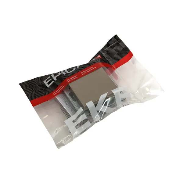 Механизм выключателя, одноклавишный, кнопочный, шампань Эпика EKF