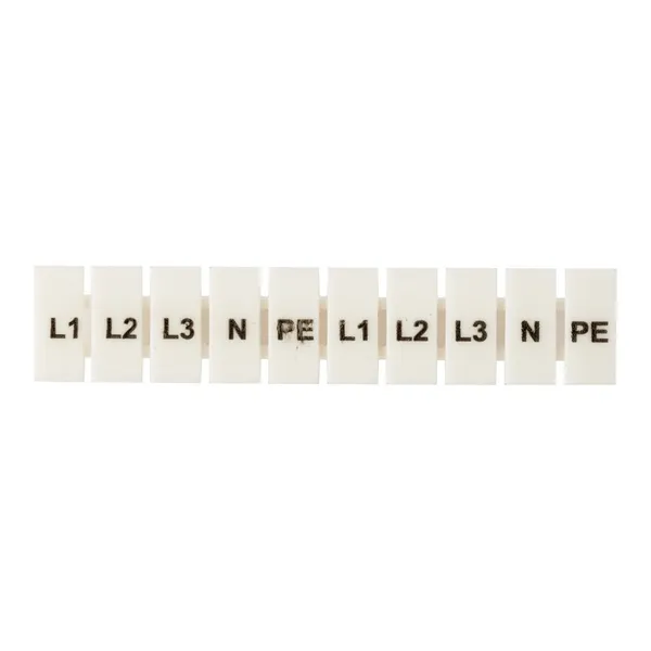 Маркеры для UT/ST/Push-in 2,5 с символами "L1, L2, L3, N, PE" (100 шт.) EKF