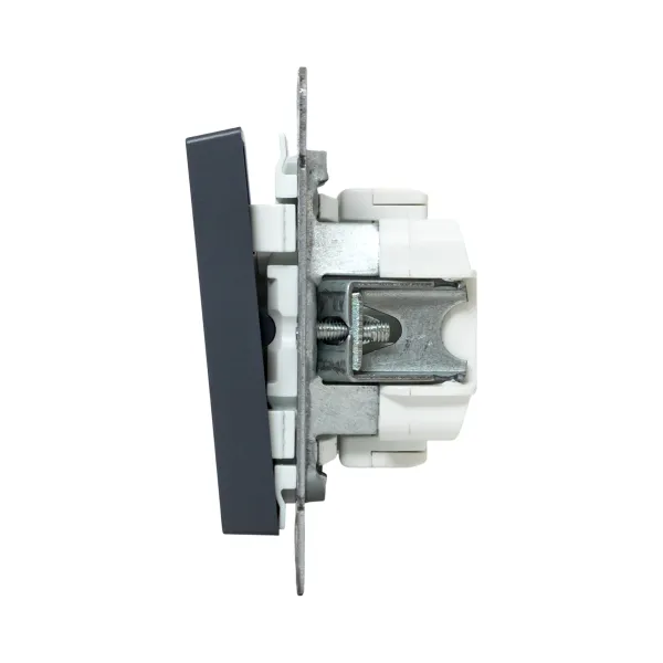 Механизм выключателя, одноклавишный, перекрёстный, графит Эпика EKF