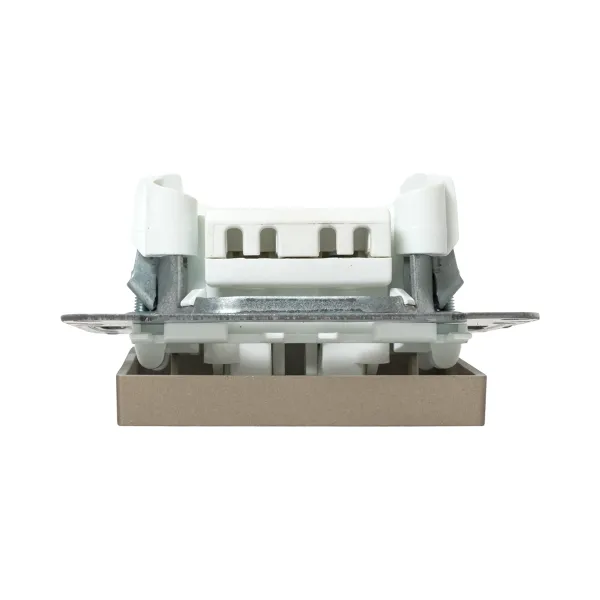 Механизм выключателя, одноклавишный, с подсветкой, шампань Эпика EKF