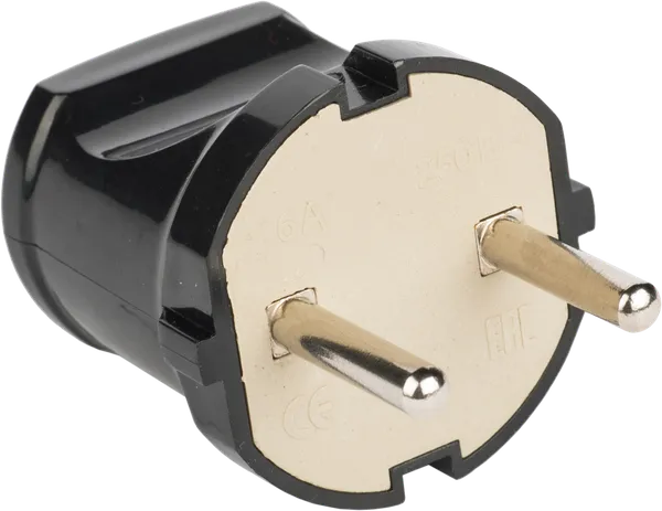 Вилка прямая б-з черн. 6А 250В EKF PROxima (5шт)