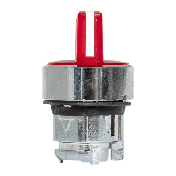 Исполнительный механизм переключателя ХB4 красный на 2 положения с фиксацией, с подсветкой с короткой ручкой IP65 EKF