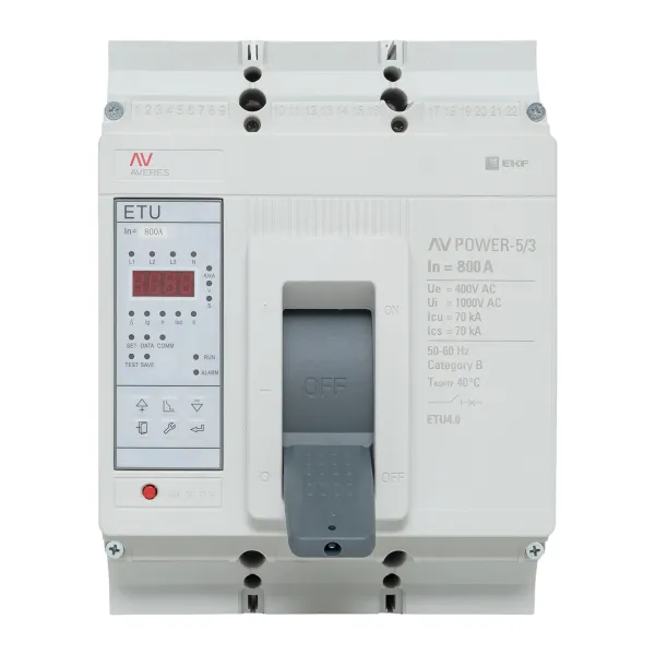 Автоматический выключатель AV POWER-5/3 800А 70kA ETU4.0 EKF AVERES