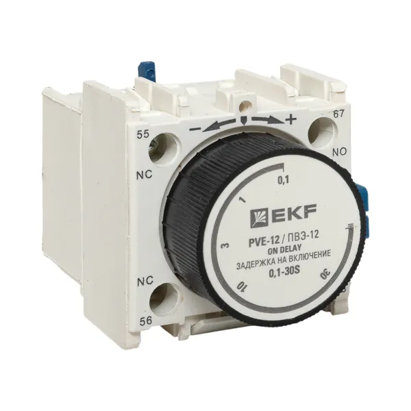 Приставка выдержки времени включения ПВЭ-12 0,1-30сек NO+NC EKF PROxima