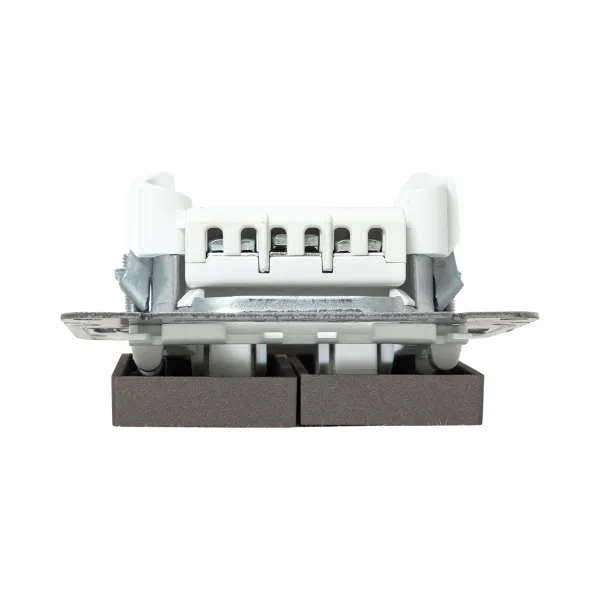 Механизм выключателя, двухклавишный, проходной, мокко Эпика EKF