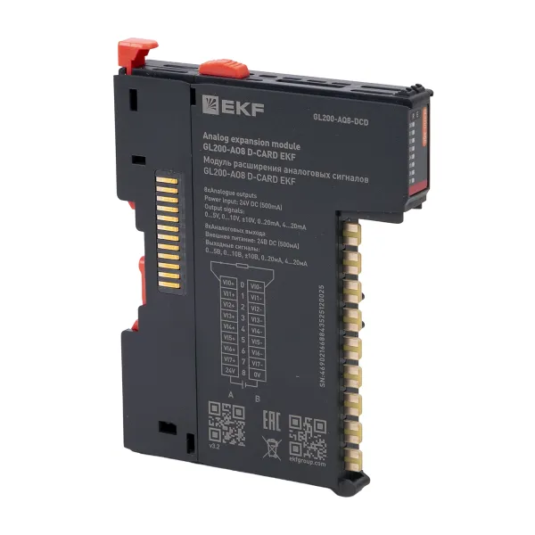Модуль расширения аналоговых сигналов GL200-AO8 D-CARD EKF