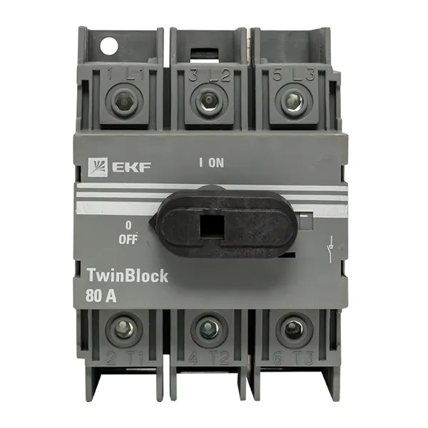 Рубильник 80A 3P c рукояткой управления для прямой установки TwinBlock EKF