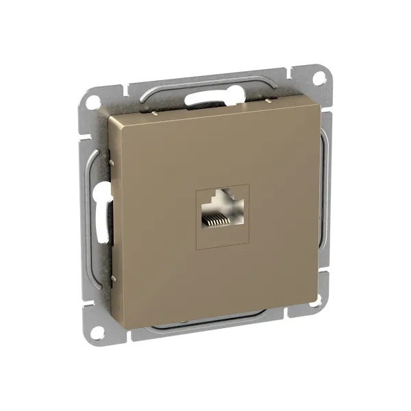 Механизм розетки RJ11, шампань Эпика EKF