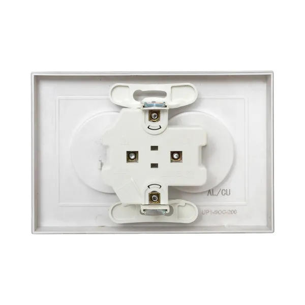 Механизм розетки двойной, 16А, без заземления, без шторок, с рамкой, шампань Эпика EKF