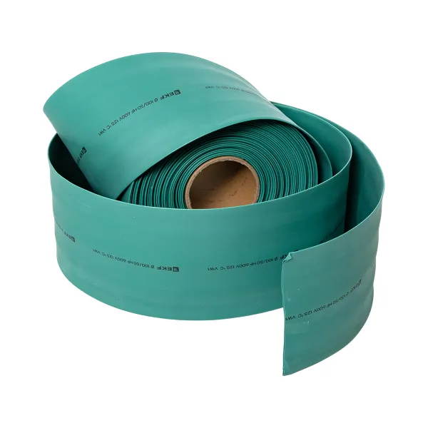 Термоусаживаемая трубка ТУТ нг 100/50 зелёная рулон EKF PROxima