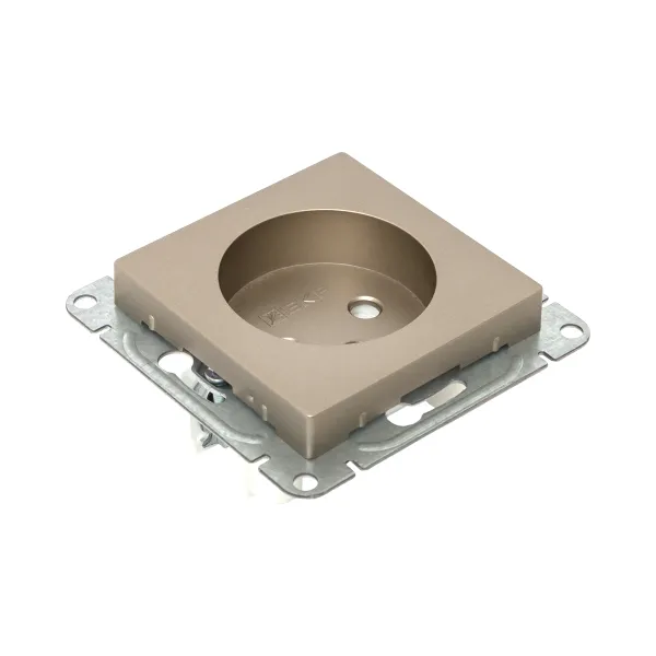 Механизм розетки, 16А, без заземления, со шторками, шампань Эпика EKF