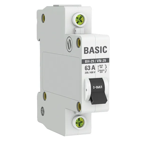 Выключатель нагрузки 1P 63А ВН-29 Basic
