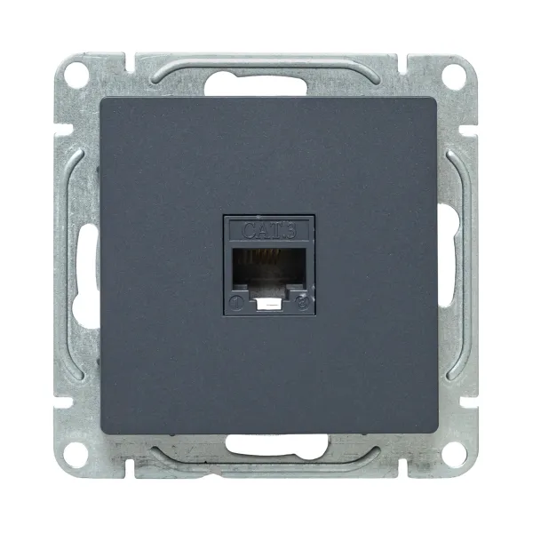 Механизм розетки RJ11, графит Эпика EKF