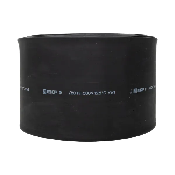 Термоусаживаемая трубка ТУТ нг 120/60 черная рулон EKF PROxima