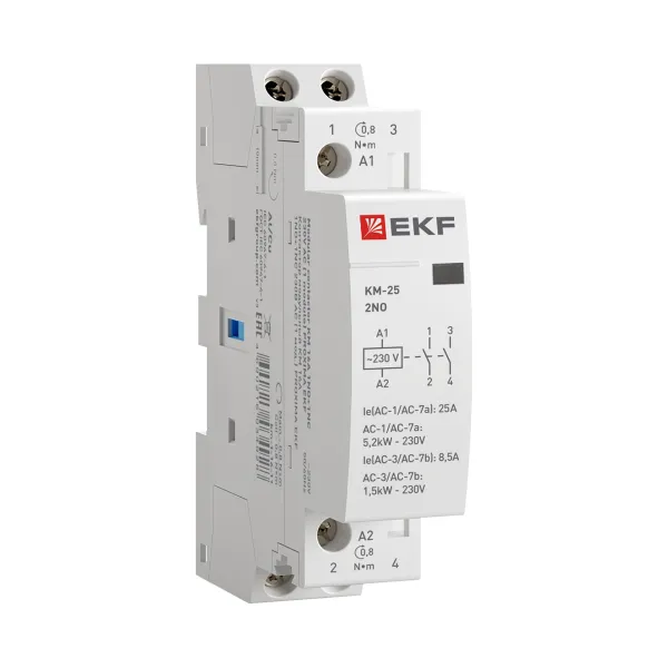 Контактор модульный КМ 25А 2NО (1 мод.) EKF PROxima