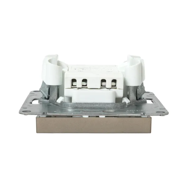 Механизм выключателя, одноклавишный, с подсветкой, шампань Эпика EKF