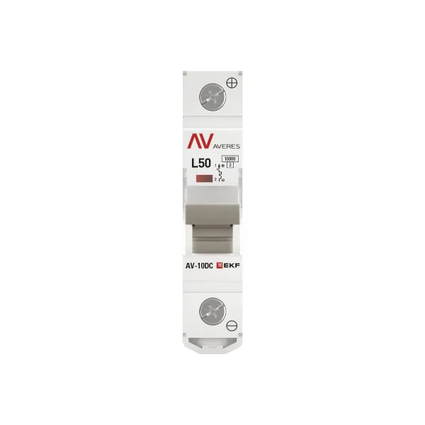 Выключатель автоматический AV-10 DC 1P 50A (L) 10kA EKF AVERES