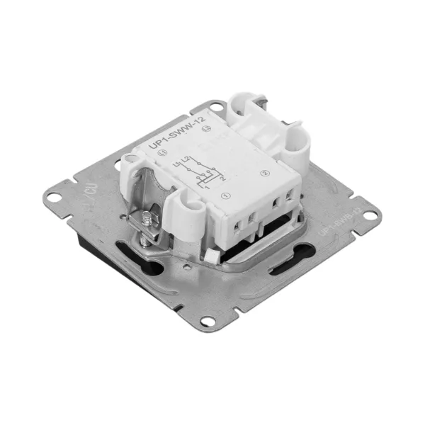 Механизм выключателя, одноклавишный, перекрёстный, чёрный Эпика EKF