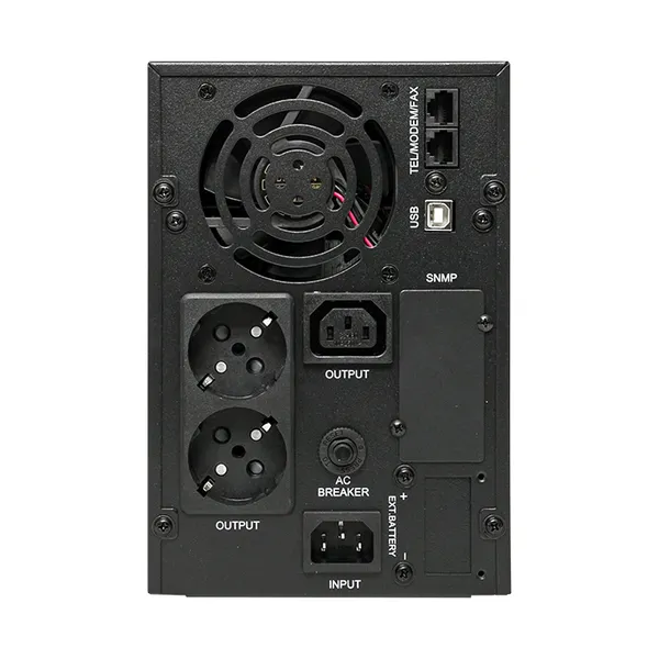 Источник Бесперебойного Питания Линейно-интерактивный E-Power PSW 600 2000 ВА, напольный, c АКБ 3 х 12В_9 Ач, 1600Вт,USB,RJ45,1хСE13,2xSchuko