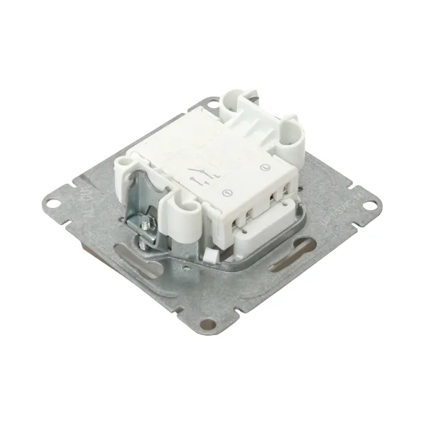 Механизм выключателя, одноклавишный, с подсветкой, шампань Эпика EKF