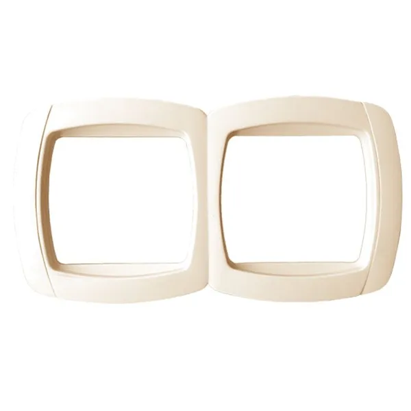 Париж Рамка 2-местная горизонтальная бежевая EKF Simple