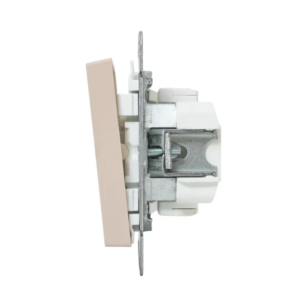 Механизм выключателя, одноклавишный, перекрёстный, кремовый Эпика EKF