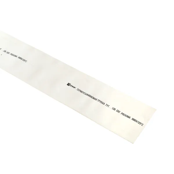 Термоусаживаемая трубка ТУТ нг 80/40 белая рулон EKF PROxima