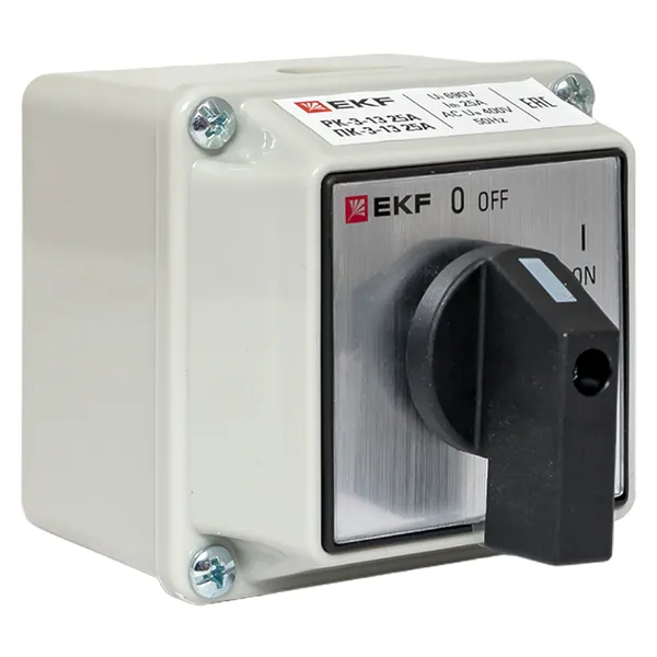 Переключатель кулачковый ПК-3-13 25А 3P "ВКЛ-ВЫКЛ" IP54 EKF PROxima