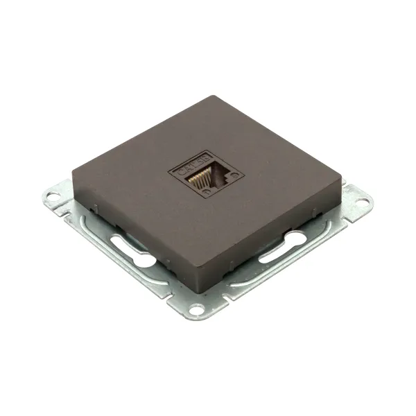 Механизм розетки RJ45 (cat5), мокко Эпика EKF