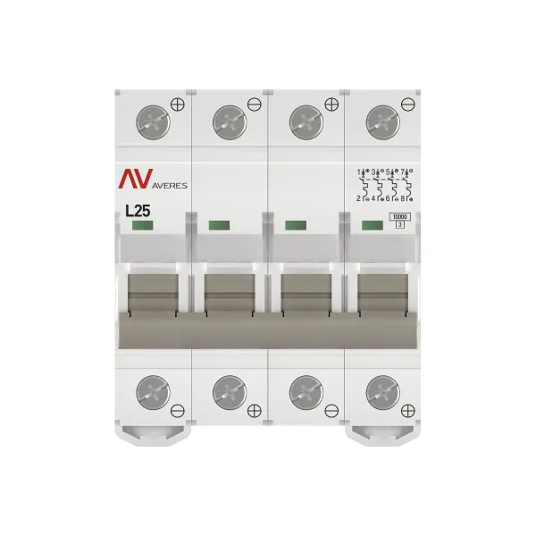 Выключатель автоматический AV-10 DC 4P 25A (L) 10kA EKF AVERES