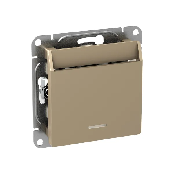 Механизм выключателя, карточный, с подсветкой, шампань Эпика EKF