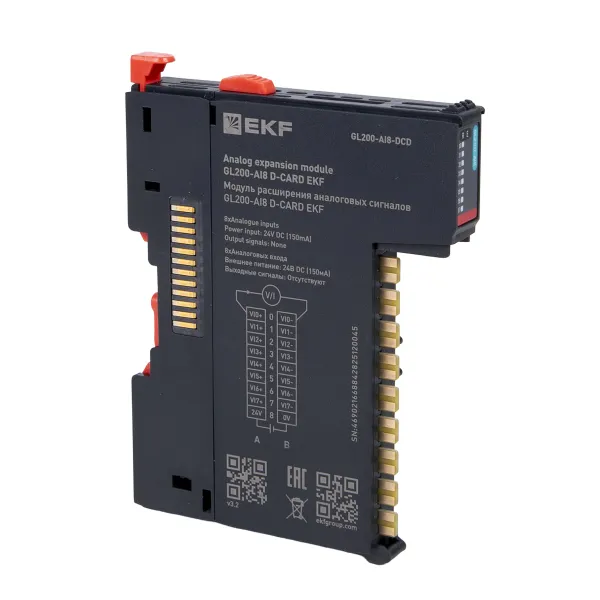 Модуль расширения аналоговых сигналов GL200-AI8 D-CARD EKF