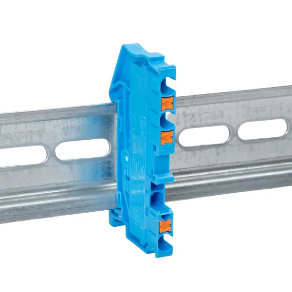 Клемма Push-in 2.5 мм2 3 вывода синяя EKF