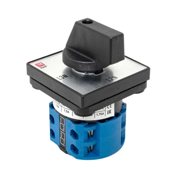 Переключатель кулачковый ПК-1-84 10А 4P для вольтметра (для фазного напряжения) EKF PROxima