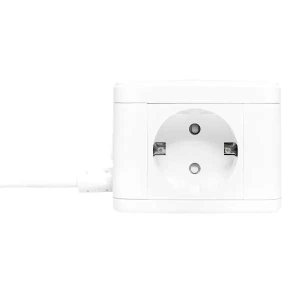 Удлинитель "Куб" 2 гнезда 2USB 2,4А+Type C + Ночник 1,3 метра 1мм2