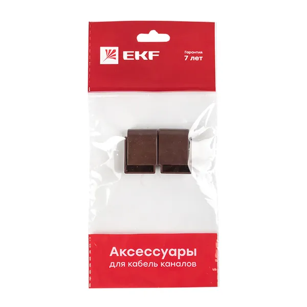 Заглушка (20х10) (4 шт) темное дерево EKF-Plast