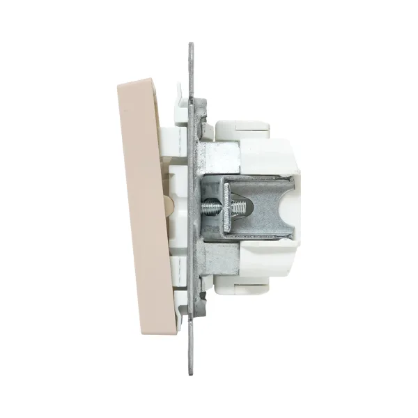 Механизм выключателя, двухклавишный, кремовый Эпика EKF
