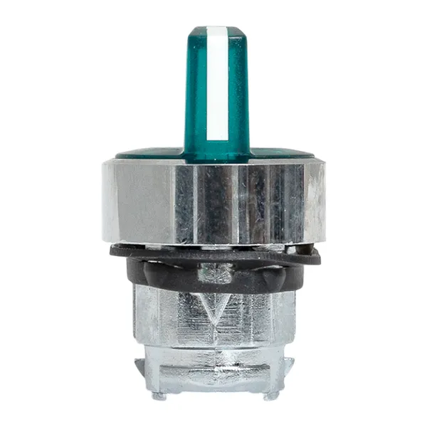 Исполнительный механизм переключателя ХB4 зеленый на 3 положения с фиксацией, с подсветкой с короткой ручкой IP65 EKF