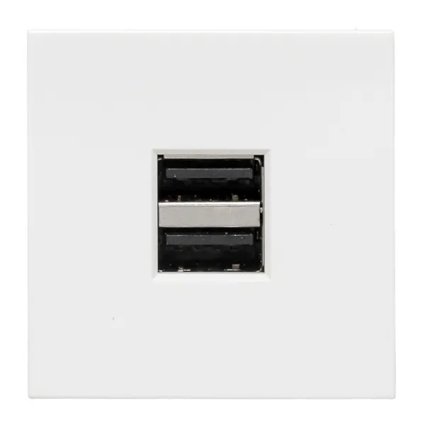 Розетка USB A+A, 2.1А, 2 гнезда, без индикатора EKF