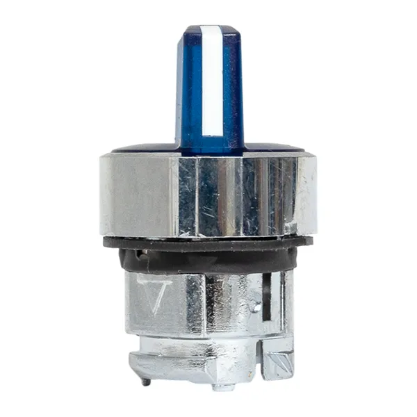 Исполнительный механизм переключателя ХB4 синий на 2 положения возвратный без фиксации, с подсветкой с короткой ручкой IP65 EKF