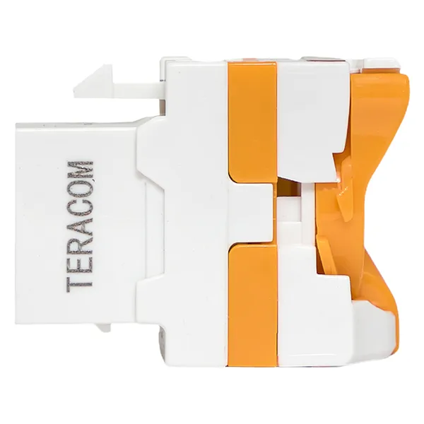 Модуль Keystone TERACOM CS Cat.6A неэкранированный 110 IDC 180 градусов самозажимной (Toolless) оранжевый